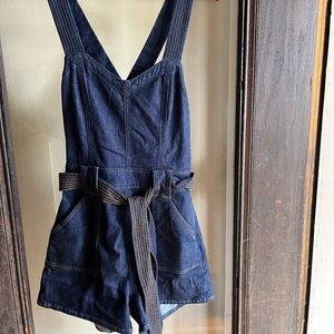 7 for all mankind denim romper